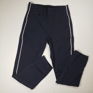 SPANX The Perfect Pant Piped Ankle Blue Skinny High Rise Pants Size Small